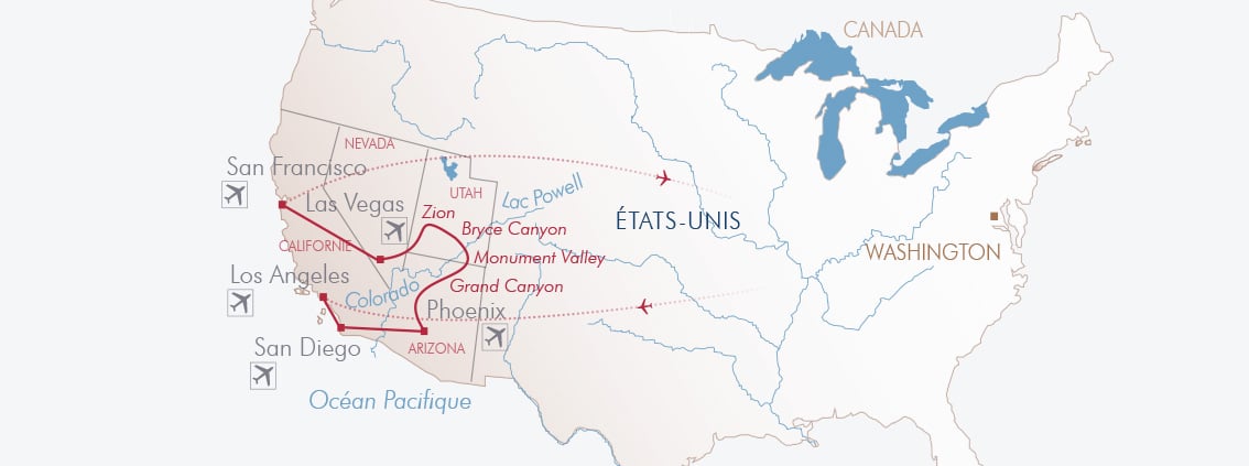 TMR Voyages vous propose un itinéraire fascinant à travers les étendues des États-Unis, explorez des paysages à couper le souffle.