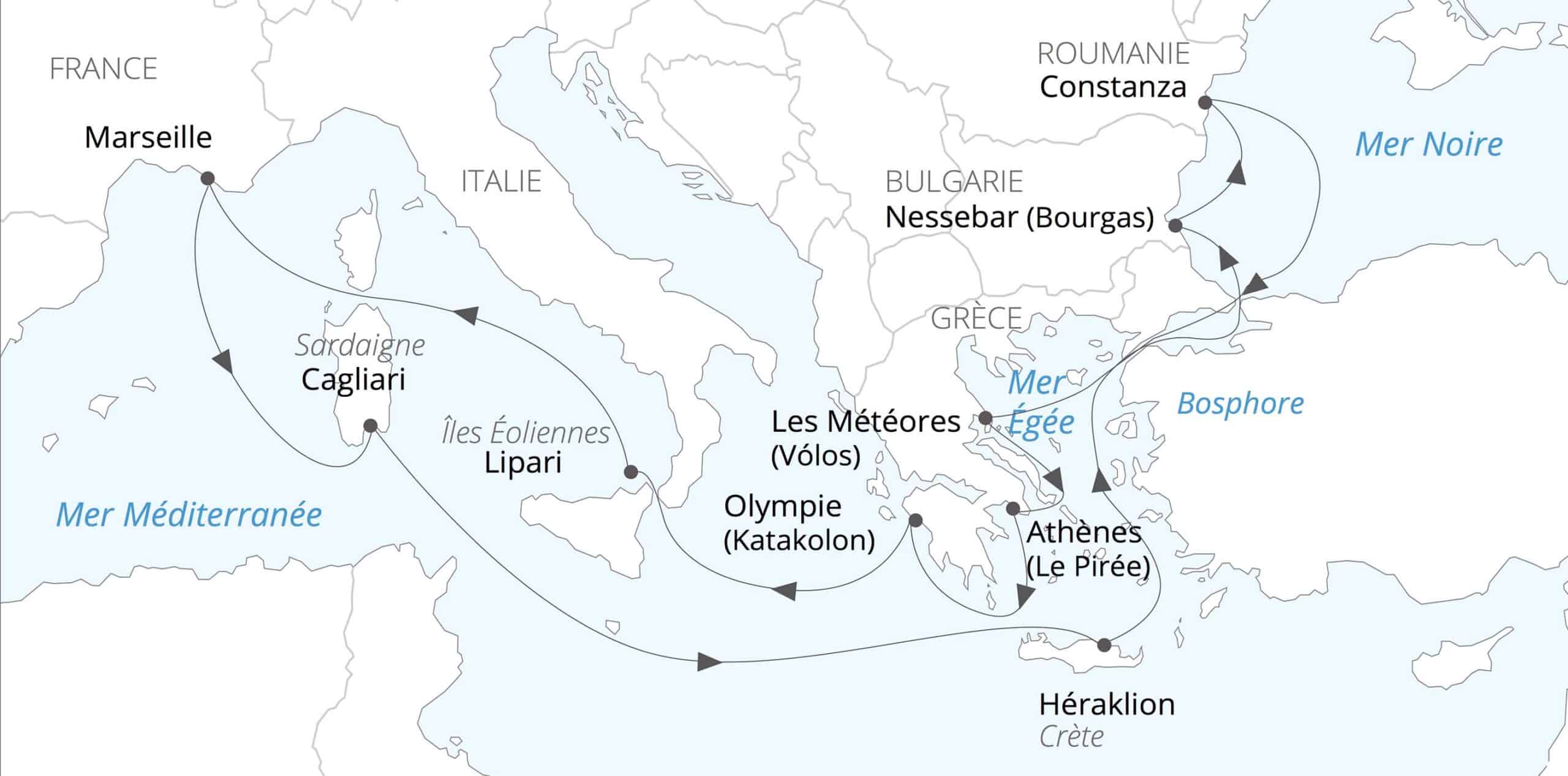 Croisière de luxe en Méditerranée avec TMR Croisières, explorant des destinations emblématiques et des expériences authentiques.
