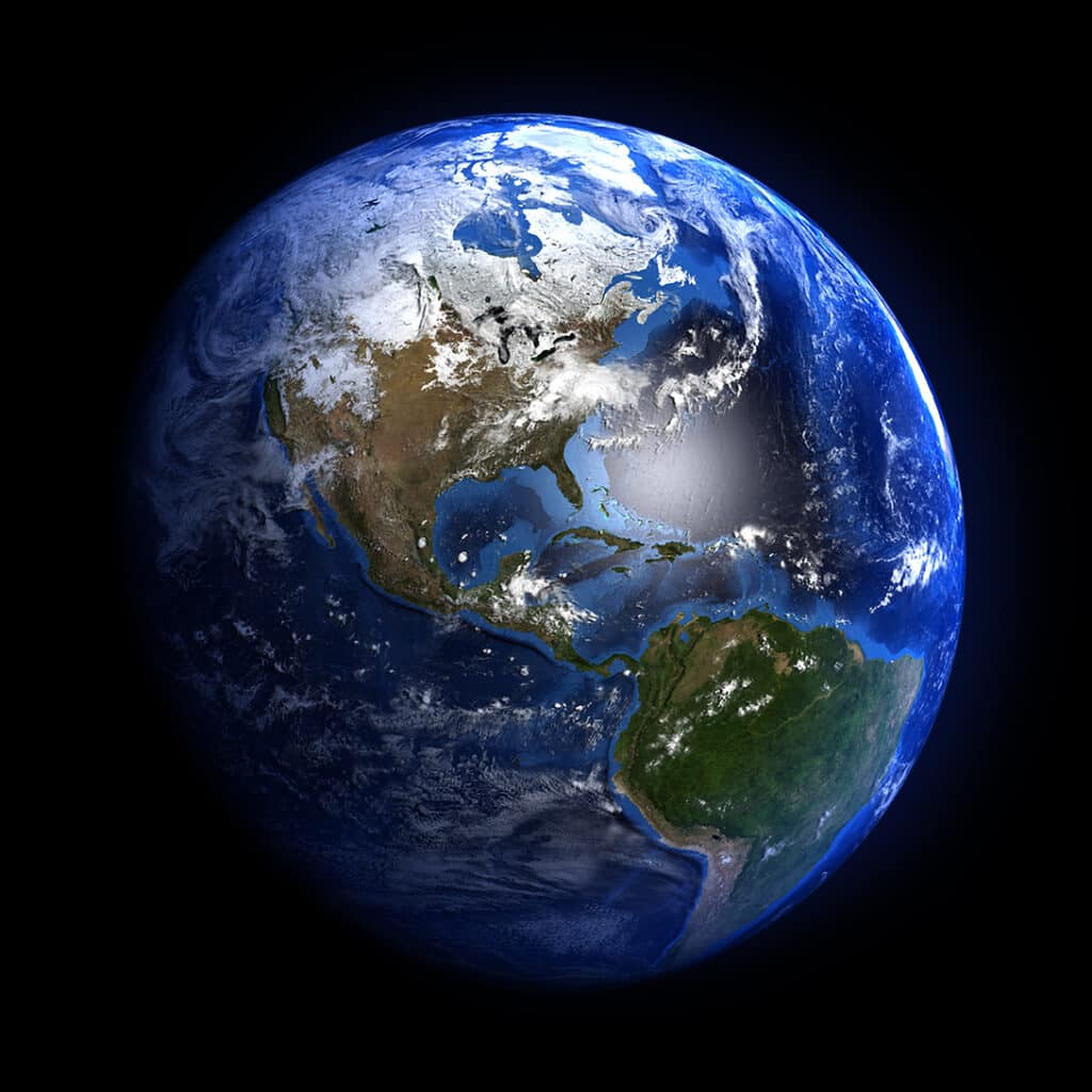 Vue spectaculaire de la Terre, symbole des meilleures destinations pour des voyages d'aventure et d'exploration.